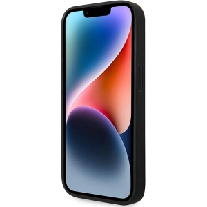 Etui Mercedes AMG AMHMP14LOSDBK Apple iPhone 14 Pro fekete/hardcase bőr ívelt vonalak MagSafe