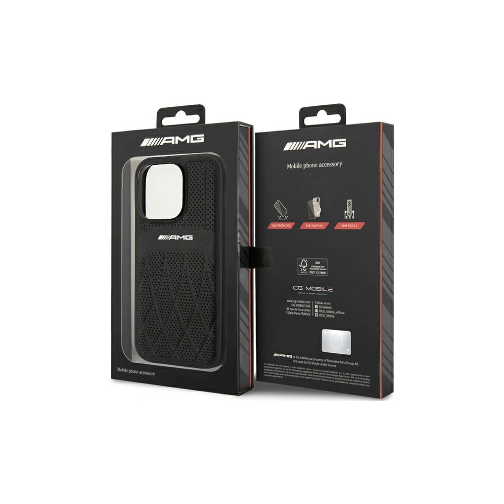 Hurtownia GSM - Etui Mercedes AMG AMHMP14LOSDBK Apple iPhone 14 Pro schwarz/hardcase Leder Curved Lines MagSafe - MRS80 - {ean13} - Hurt