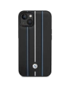 Hurtownia GSM - Etui BMW BMHCP14S22RVSK Apple iPhone 14 schwarz/black hardcase Leder Prägung Blaue Linien - BMW485 - {ean13} - Hurt