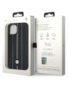 Hurtownia GSM - Etui BMW BMHCP14S22RVSK Apple iPhone 14 schwarz/black hardcase Leder Prägung Blaue Linien - BMW485 - {ean13} - Hurt