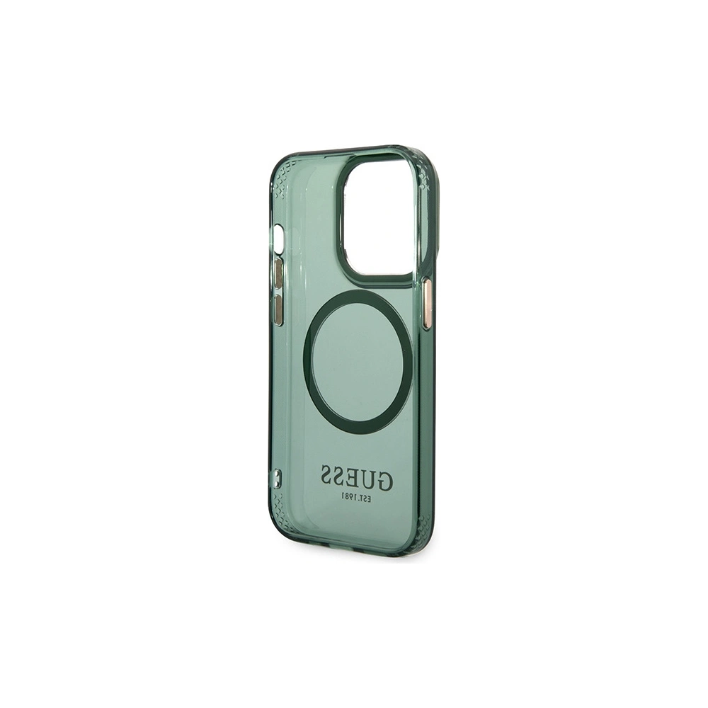 Hurtownia GSM - Etui Guess GUHMP14LHTCMA Apple iPhone 14 Pro grün/khaki Hartschale Gold Outline Translucent MagSafe - GUE2638 - {ean13} - Hurt