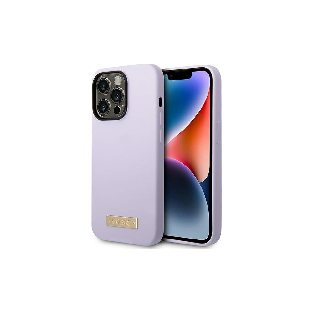 Hurtownia GSM - Etui Guess GUHMP14LSBPLU Apple iPhone 14 Pro fialové/purple tvrdé pouzdro silikonová deska MagSafe - GUE2640 - {ean13} - Hurt