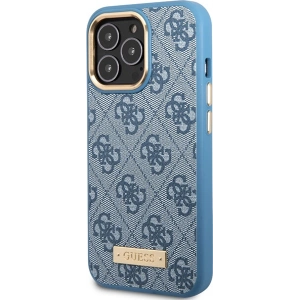 Hurtownia GSM - Etui Guess GUHMP14LU4GPRB Apple iPhone 14 Pro albastru/blue hard case 4G Logo Plate MagSafe - GUE2641 - {ean13} - Hurt