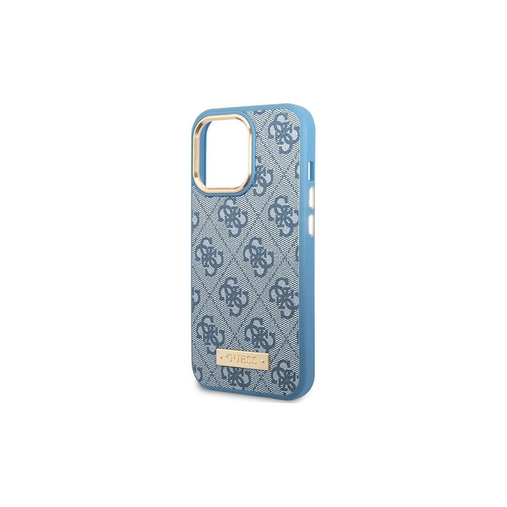 Hurtownia GSM - Etui Guess GUHMP14LU4GPRB Apple iPhone 14 Pro blau/hard case 4G Logo Plate MagSafe - GUE2641 - {ean13} - Hurt