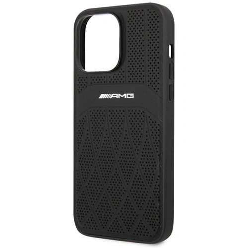 Etui Mercedes AMG AMHMP14XOSDBK Apple iPhone 14 Pro Max czarny/black hardcase Leather Curved Lines MagSafe