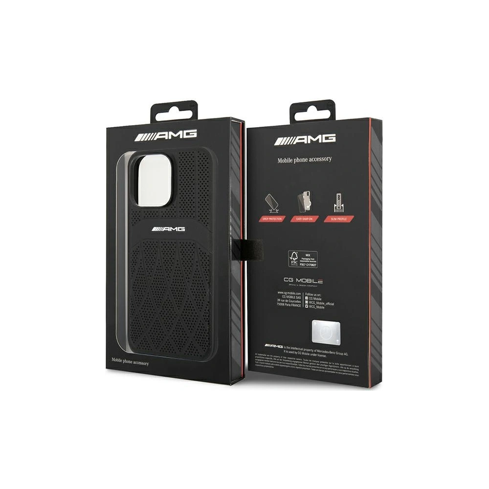Hurtownia GSM - Etui Mercedes AMG AMHMP14XOSDBK Apple iPhone 14 Pro Max schwarz/hardcase Leder Curved Lines MagSafe - MRS82 - {ean13} - Hurt