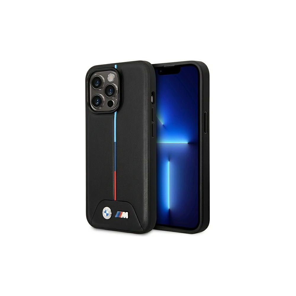 Hurtownia GSM - Etui BMW BMHMP14L22PVTK Apple iPhone 14 Pro negru/black Quilted Tricolor MagSafe - BMW487 - {ean13} - Hurt