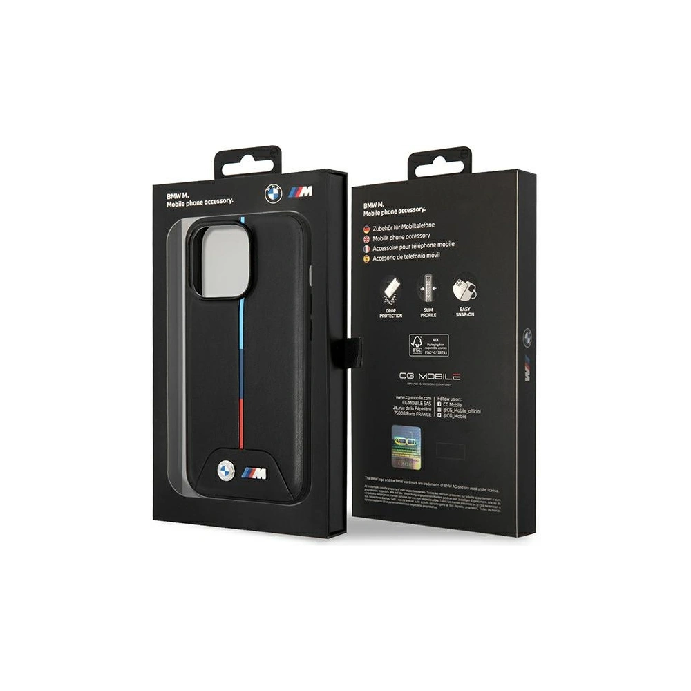 Hurtownia GSM - Etui BMW BMHMP14L22PVTK Apple iPhone 14 Pro czarny/black Quilted Tricolor MagSafe - BMW487 - {ean13} - Hurt