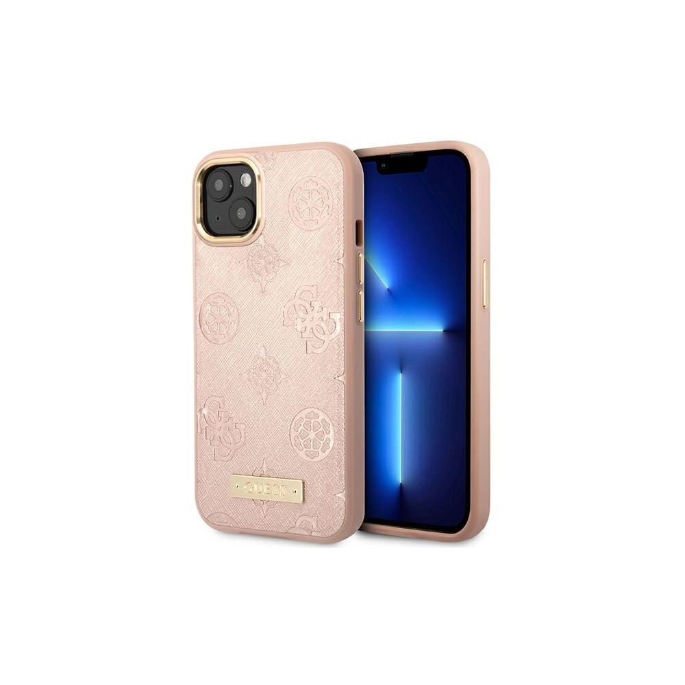 Hurtownia GSM - Etui Guess GUHMP14SSAPSTP Apple iPhone 14 růžový/pink hardcase Peony Logo Plate MagSafe - GUE2643 - {ean13} - Hurt