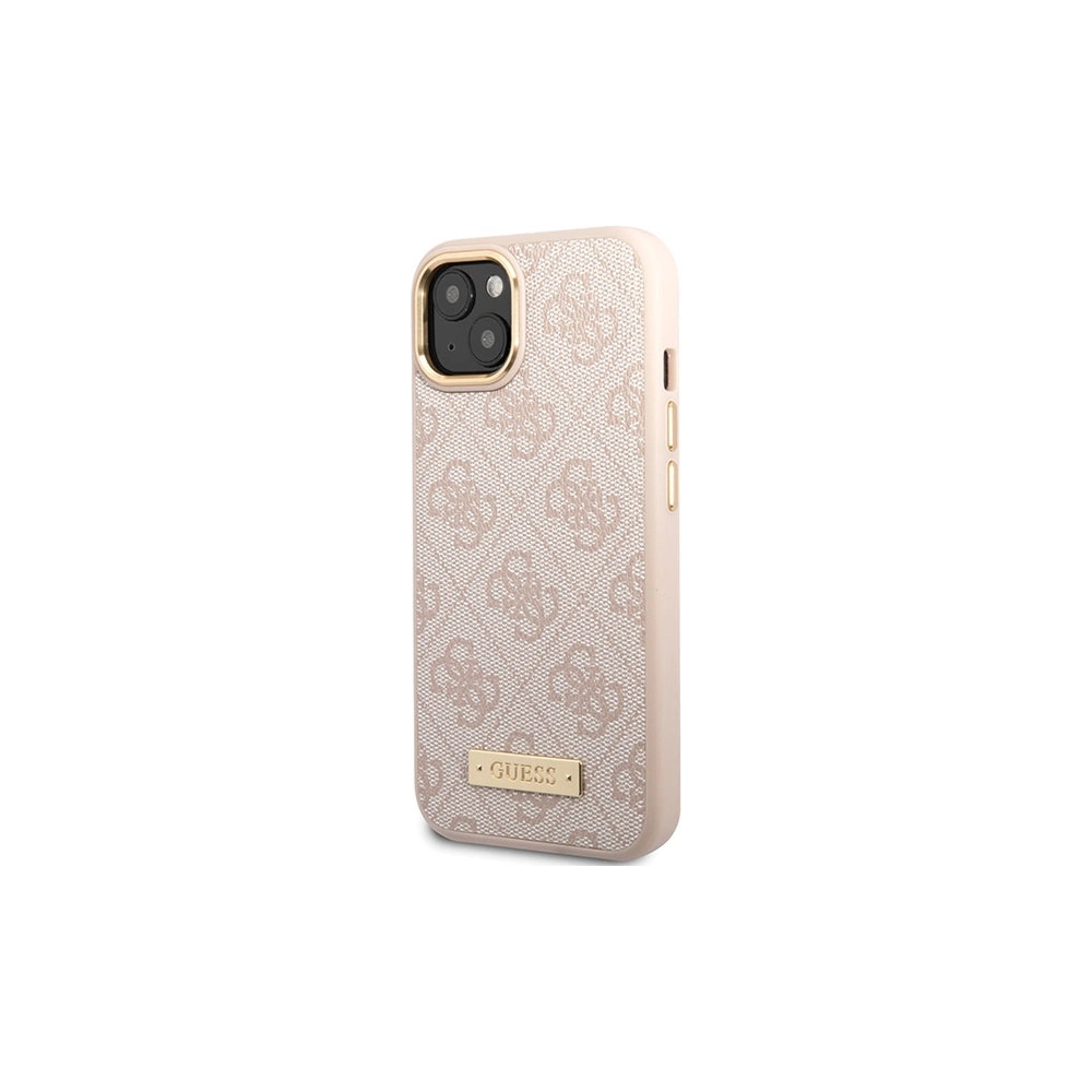 Hurtownia GSM - Etui Guess GUHMP14SU4GPRP Apple iPhone 14 růžový/pink hard case 4G Logo Plate MagSafe - GUE2644 - {ean13} - Hurt