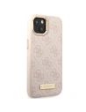 Wholesale Guess GUHMP14SU4GPRP Apple iPhone 14 pink hard case 4G Logo Plate MagSafe - GUE2644 - {ean13} - Hurt