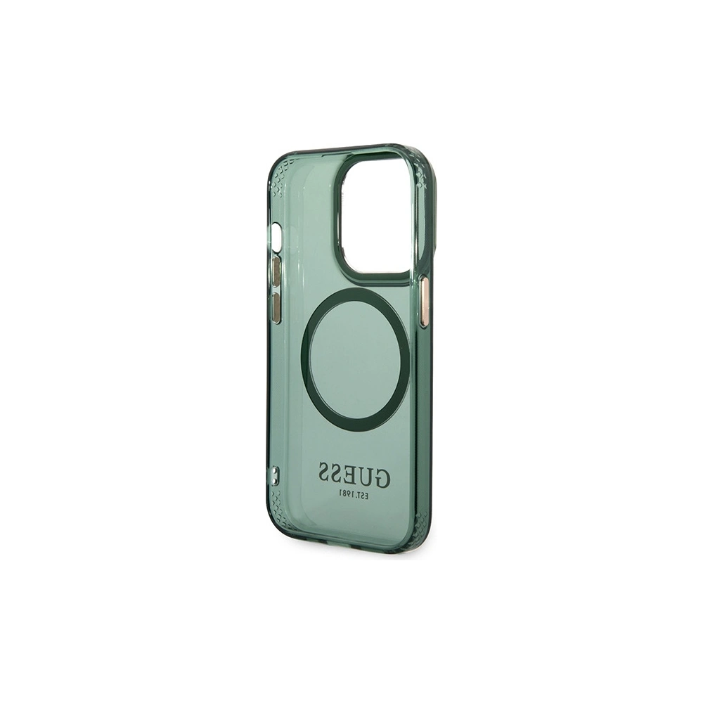 Hurtownia GSM - Etui Guess GUHMP14XHTCMA Apple iPhone 14 Pro Max verde/khaki hard case Gold Outline Translucent MagSafe - GUE2645 - {ean13} - Hurt