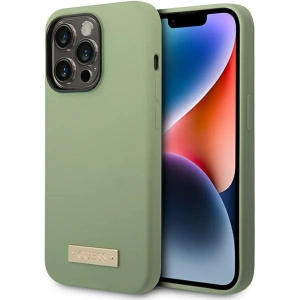 Hurtownia GSM - Etui Guess GUHMP14XSBPLA Apple iPhone 14 Pro Max grün/khaki Hartschale Silikon Logo-Platte MagSafe - GUE2647 - {ean13} - Hurt