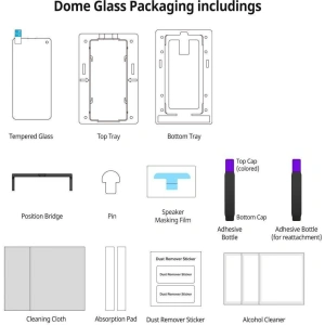 Hurtownia GSM - Opravy sada Whitestone Dome sklo Samsung Galaxy S10e čirý - WSD028 - {ean13} - Hurt