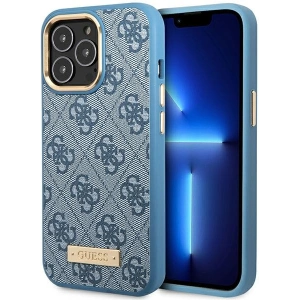 Hurtownia GSM - Etui Guess GUHMP14XU4GPRB Apple iPhone 14 Pro Max blau/blue hard case 4G Logo Plate MagSafe - GUE2648 - {ean13} - Hurt
