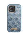 Guess GUHMP14XU4GPRB Apple iPhone 14 Pro Max blue hard case 4G Logo Plate MagSafe