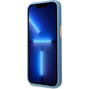 Guess GUHMP14XU4GPRB Apple iPhone 14 Pro Max blue hard case 4G Logo Plate MagSafe