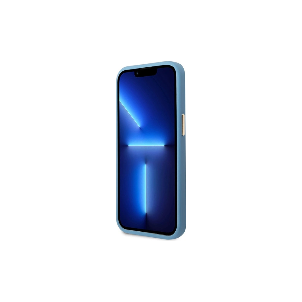 Guess GUHMP14XU4GPRB Apple iPhone 14 Pro Max blue hard case 4G Logo Plate MagSafe
