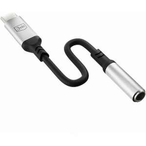 Hurtownia GSM - Audio adapter 3MK USB-C/mini jack 3,5 mm fekete/black - 3MK4950 - {ean13} - Hurt