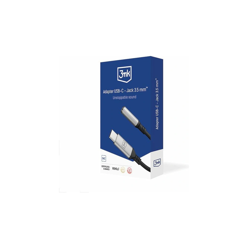 Wholesale 3MK Audio Adapter USB-C/mini jack 3,5 mm black - 3MK4950 - {ean13} - Hurt