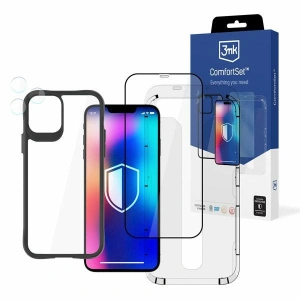 Hurtownia GSM - Sada pouzdro + ochranné sklo + sklo na fotoaparát 3MK Comfort Set 4in1 Apple iPhone 12 - 3MK4954 - {ean13} - Hurt
