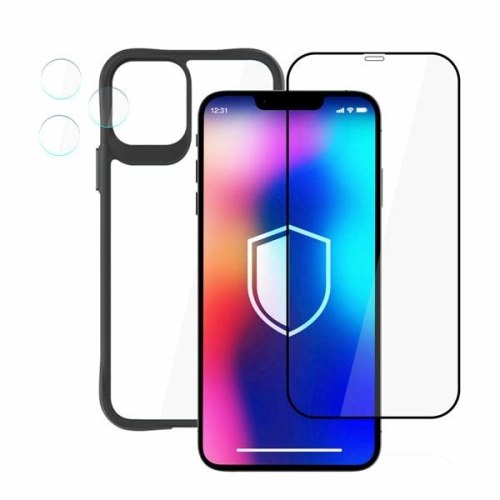 Zestaw etui + szkło ekran + szkło na aparat 3MK Comfort Set 4in1 Apple iPhone 12