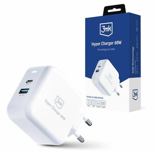 Hurtownia 3MK - 5903108515153 - 3MK4963 - Ładowarka sieciowa GaN 3MK Hyper Charger 68W USB-A, USB-C PD+QC - B2B homescreen