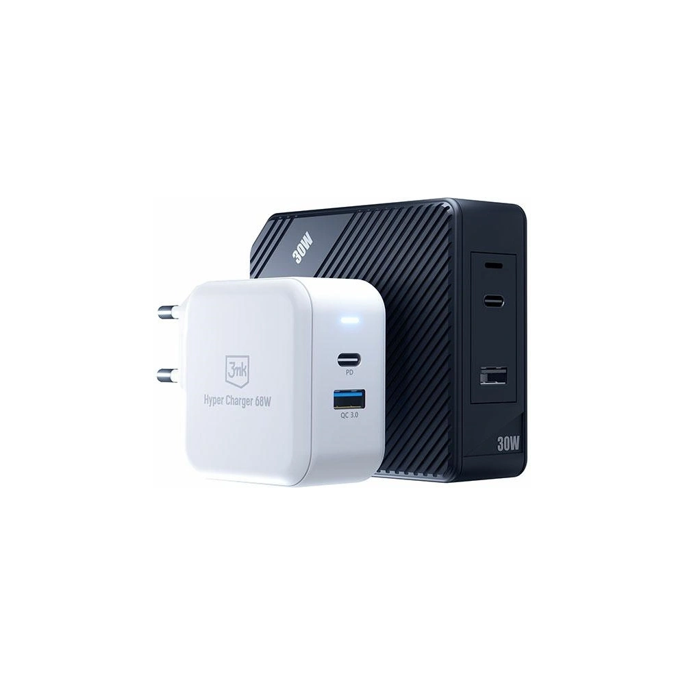 Hurtownia GSM - Nabíječka GaN 3MK Hyper Charger 68W USB-A, USB-C PD+QC - 3MK4963 - {ean13} - Hurt