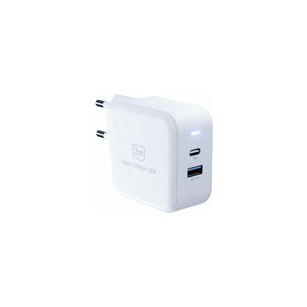 Hurtownia GSM - Încărcătorul de rețea GaN 3MK Hyper Charger 68W USB-A, USB-C PD+QC - 3MK4963 - {ean13} - Hurt