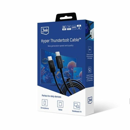 Kabel 3MK Hyper ThunderBolt USB-C/USB-C 1m 240W 5A