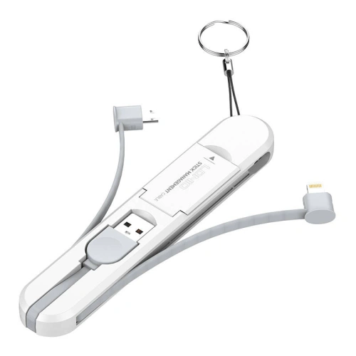 Kabel LDNIO LC130 3w1 USB-A/USB-C - Lightning - microUSB 45cm