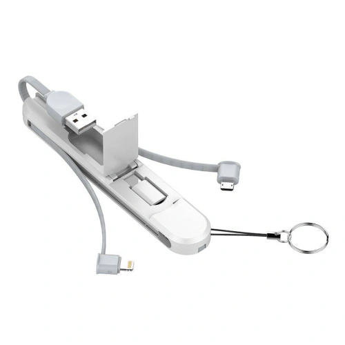 Kabel LDNIO LC130 3w1 USB-A/USB-C - Lightning - microUSB 45cm