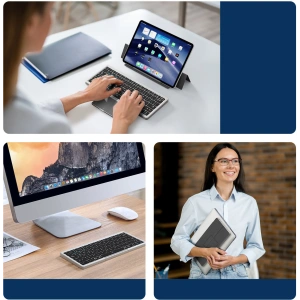 Hurtownia GSM - Bezdrátová klávesnice Dux Ducis OK Series Bluetooth Touchpad černá - DDS1777 - {ean13} - Hurt