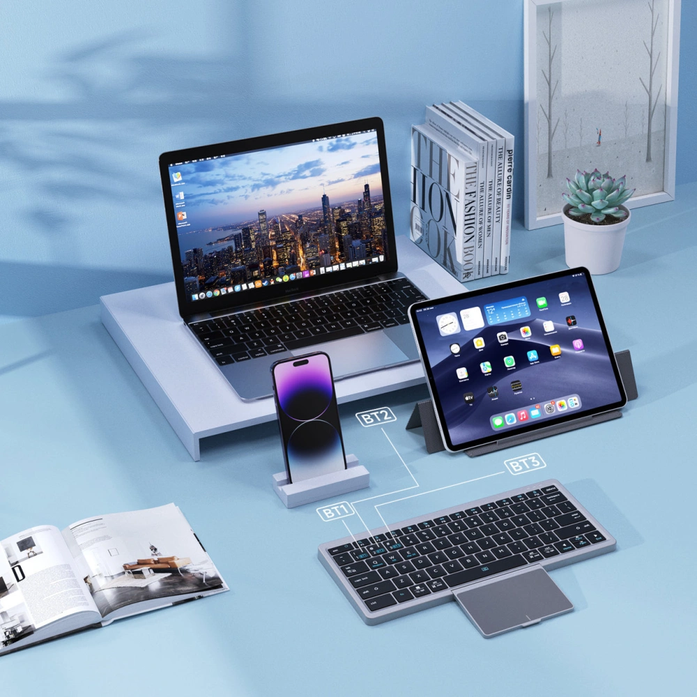 Hurtownia GSM - Bezdrátová klávesnice Dux Ducis OK Series Bluetooth Touchpad černá - DDS1777 - {ean13} - Hurt