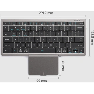 Hurtownia GSM - Klawiatura bezprzewodowa Dux Ducis OK Series Bluetooth Touchpad czarna - DDS1777 - {ean13} - Hurt