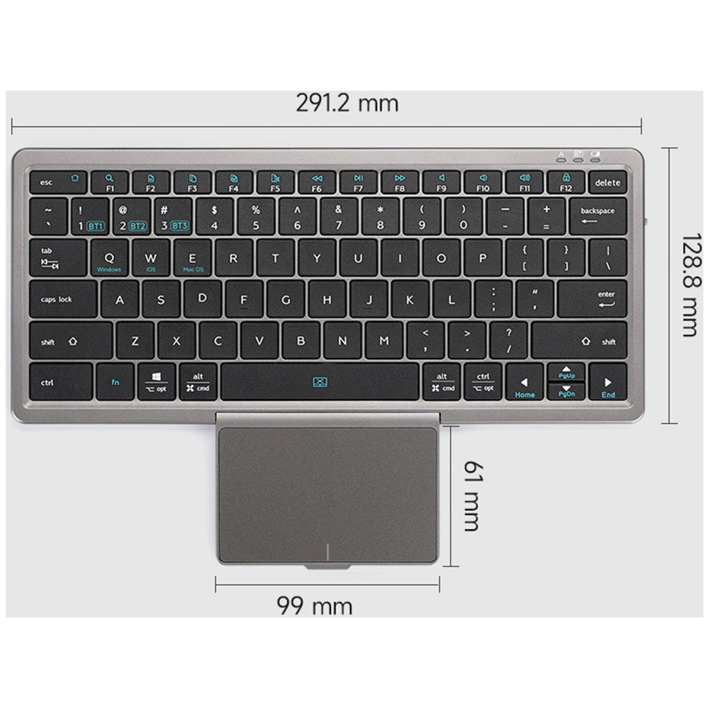 Hurtownia GSM - Bezdrátová klávesnice Dux Ducis OK Series Bluetooth Touchpad černá - DDS1777 - {ean13} - Hurt