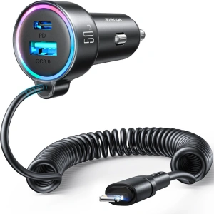 Hurtownia GSM - Autós töltő Joyroom JR-CL08 3w1 1,6m 50W + Lightning kábel - JYR749 - {ean13} - Hurt
