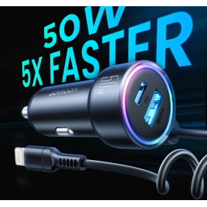 Hurtownia GSM - Autós töltő Joyroom JR-CL08 3w1 1,6m 50W + Lightning kábel - JYR749 - {ean13} - Hurt