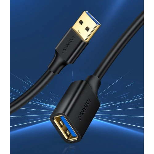 Kabel przedłużacz UGREEN US129 USB-A 3.0/USB-A 3.0 2m czarny