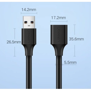 Hurtownia GSM - Prodlužovací kabel UGREEN US129 USB-A 3.0/USB-A 3.0 2m černý - UGR1647 - {ean13} - Hurt