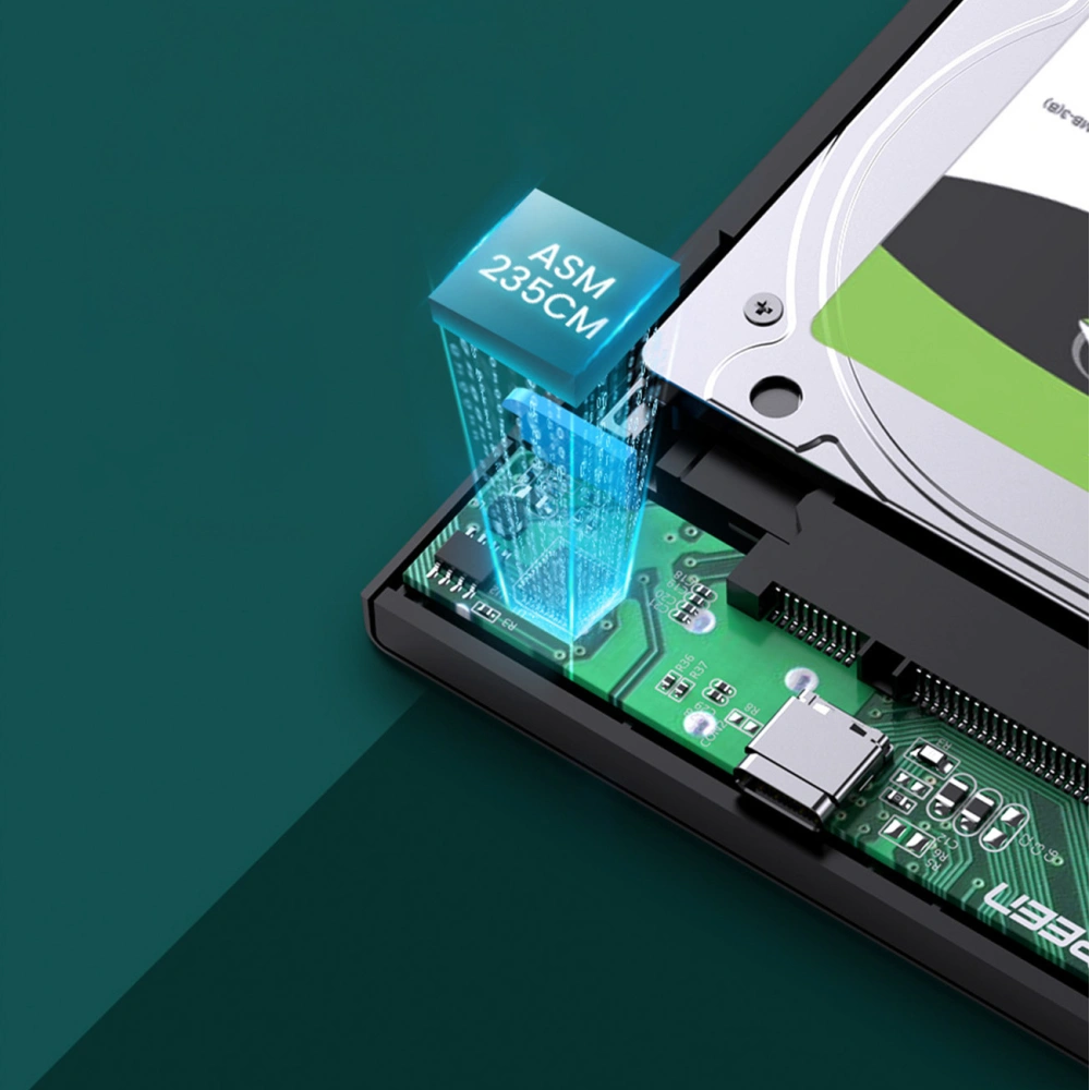 Hurtownia GSM - UGREEN US221 2,5 hüvelykes HDD/SSD ház SATA 6TB USB-C 3.0 fekete - UGR1649 - {ean13} - Hurt