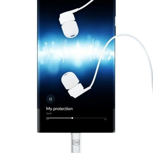 Słuchawki 3MK Wired Earphones USB-C biały/white
