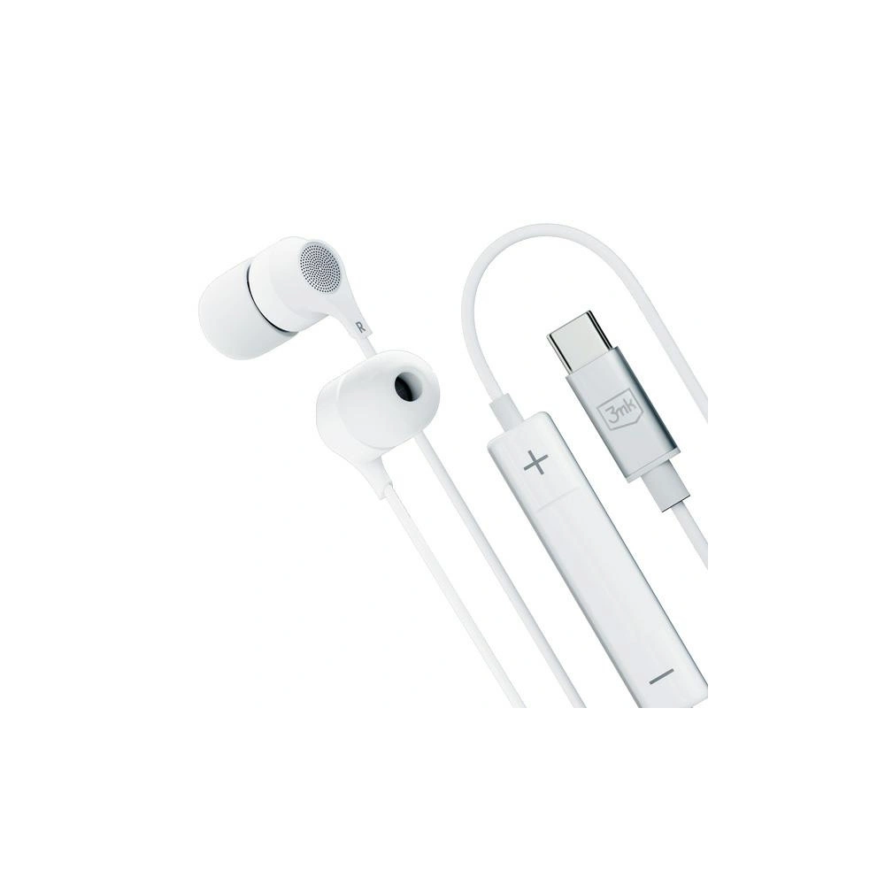 Hurtownia GSM - Sluchátka 3MK Drátová sluchátka USB-C bílá/white - 3MK5008 - {ean13} - Hurt