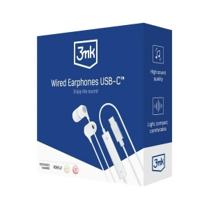 Wholesale 3MK Wired Earphones USB-C white - 3MK5008 - {ean13} - Hurt