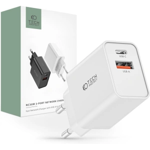 Wholesale Tech-Protect NC30W 2-port Network Charger PD 30W QC 3.0 White - THP2088 - {ean13} - Hurt