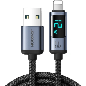Hurtownia GSM - Kabel Joyroom S-AL012A16 Lightning/USB-A 2.4A 1.2m LED display czarny - JYR750 - {ean13} - Hurt