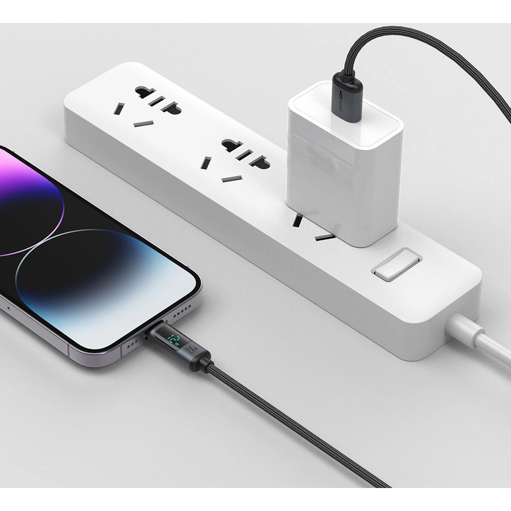 Hurtownia GSM - Kabel Joyroom S-AL012A16 Lightning/USB-A 2.4A 1.2m LED display czarny - JYR750 - {ean13} - Hurt