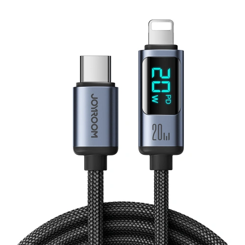 Kabel Joyroom S-CL020A16 Lightning/USB-C 20W 1.2m LED display czarny