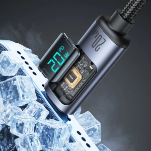 Kabel Joyroom S-CL020A16 Lightning/USB-C 20W 1.2m LED-Display schwarz