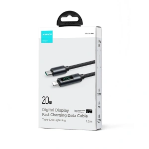 Kabel Joyroom S-CL020A16 Lightning/USB-C 20W 1.2m LED-Display schwarz